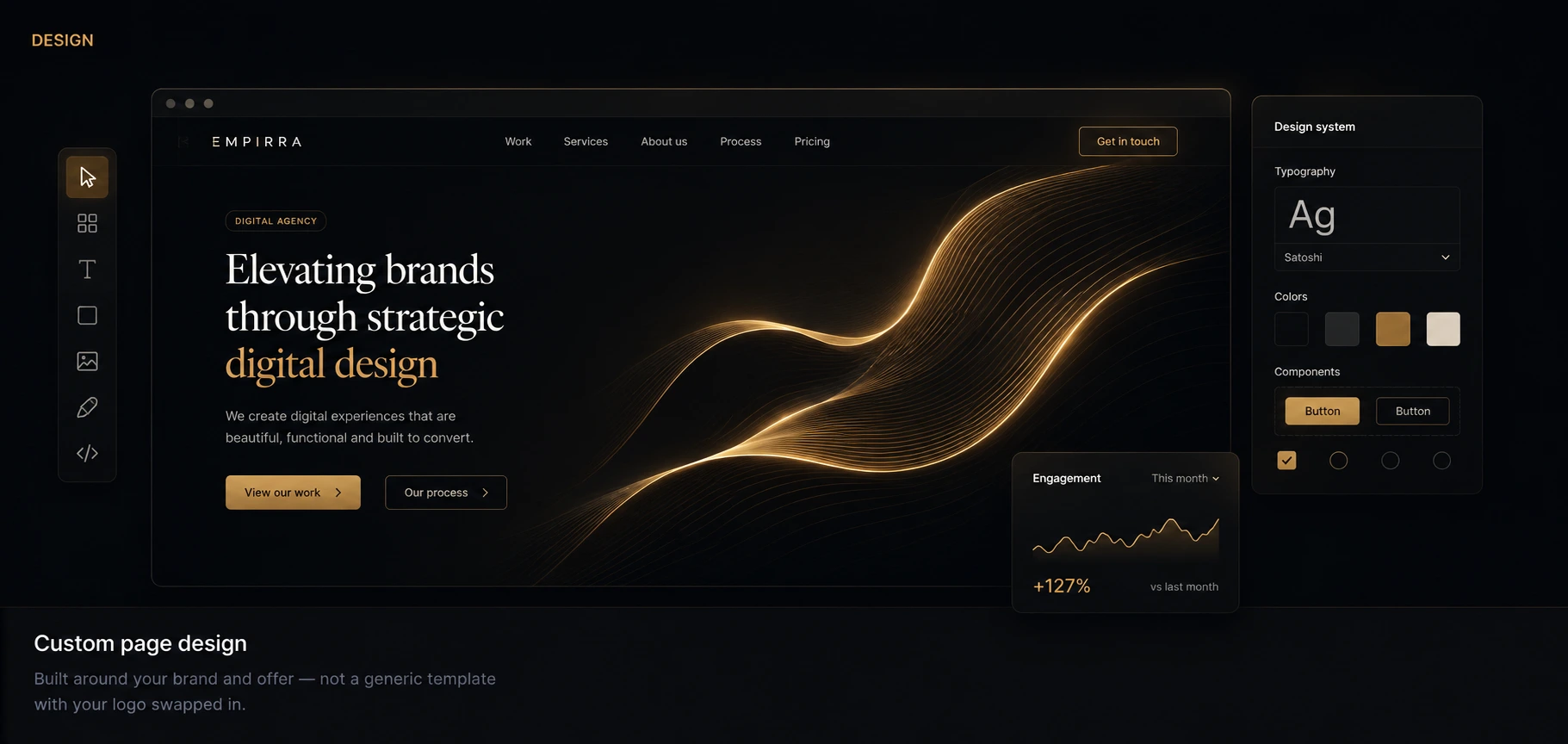 Empirra website design system mockup