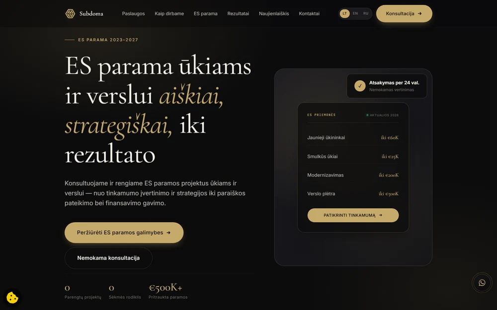Subdoma website — real estate and property listing platform