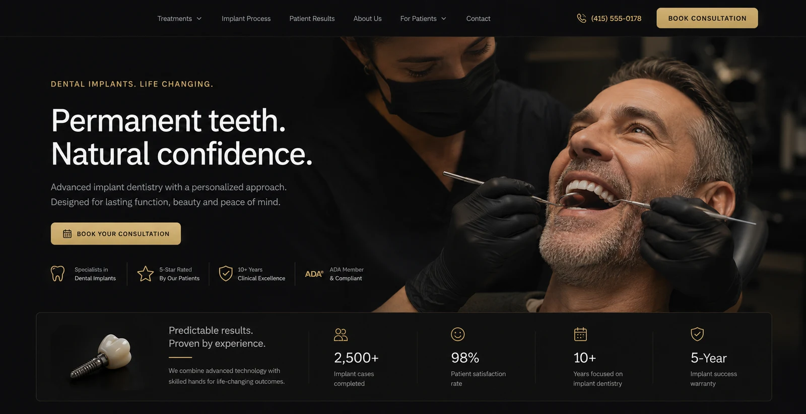 Landing page website example